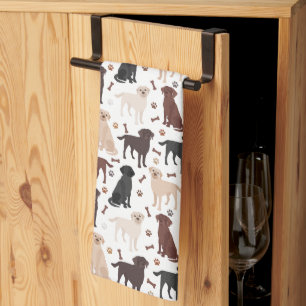Labrador Retriever Paws and Botten Kitchen Towel Theedoek