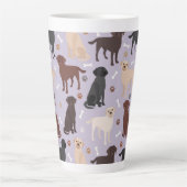 Labrador Retriever Paws and Botten Latte Mok (Voorkant)