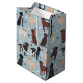 Labrador Retriever Paws and Botten Medium Gift Bag Medium Cadeauzakje (Achterkant Gekanteld)
