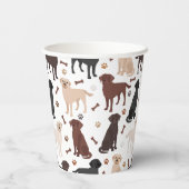 Labrador Retriever Paws and Botten Paper Cups Papieren Bekers (Achterkant)