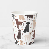 Labrador Retriever Paws and Botten Paper Cups Papieren Bekers (Links)