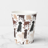 Labrador Retriever Paws and Botten Paper Cups Papieren Bekers (Rechts)