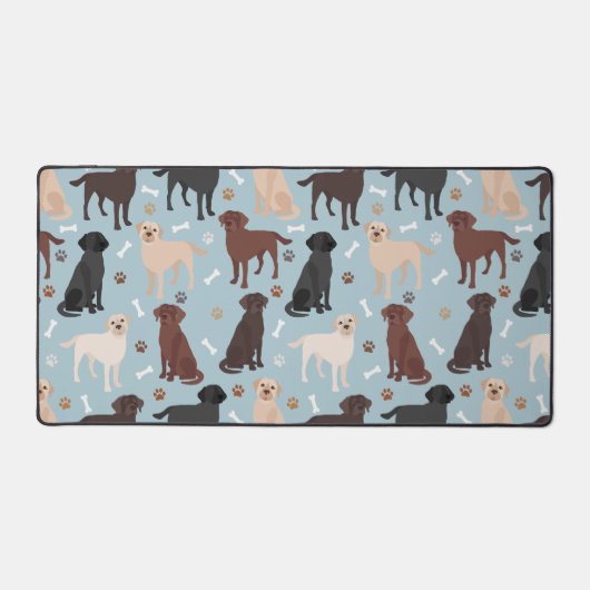 Labrador Retriever Paws en Botten Bureaumat (Voorkant)