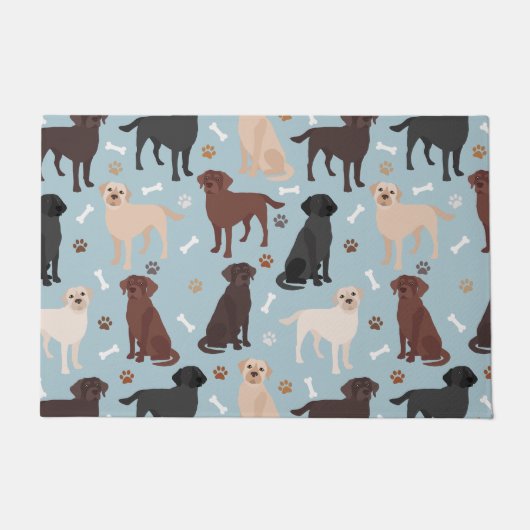 Labrador Retriever Paws en Botten Deurmat (Voorkant)