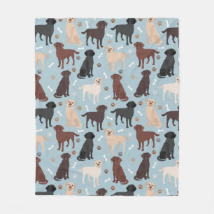 Labrador Retriever Paws en Botten Fleece Deken