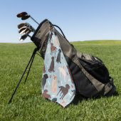 Labrador Retriever Paws en Botten Golfhanddoek (Groen)