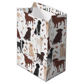 Labrador Retriever Paws en Botten Medium Cadeauzakje (Voorkant Gekanteld)