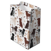 Labrador Retriever Paws en Botten Medium Cadeauzakje (Achterkant Gekanteld)