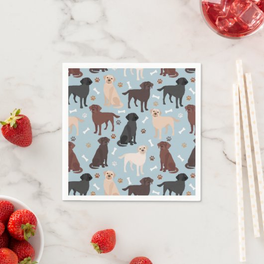 Labrador Retriever Paws en Botten Napkins Servet (Insitu)