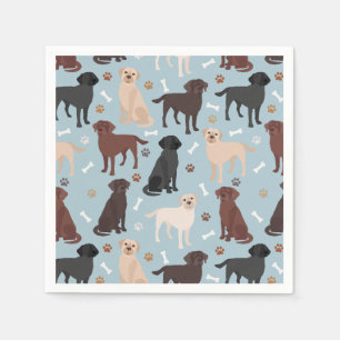 Labrador Retriever Paws en Botten Napkins Servet