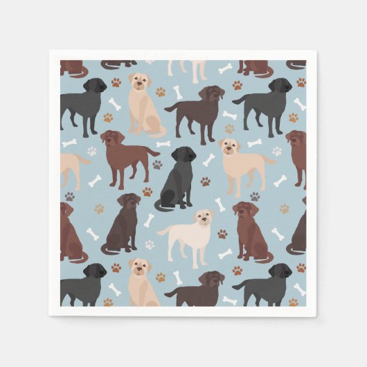 Labrador Retriever Paws en Botten Napkins Servet (Voorkant)