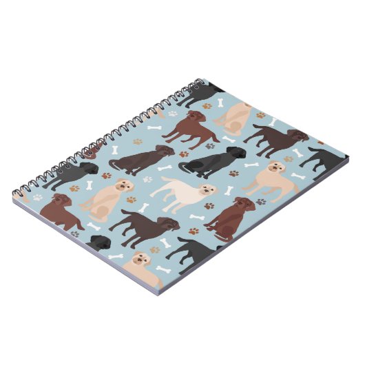 Labrador Retriever Paws en Botten Notitieboek (Linkerzijde)