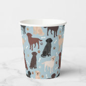 Labrador Retriever Paws en Botten Papieren Bekers (Links)
