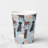 Labrador Retriever Paws en Botten Papieren Bekers (Rechts)