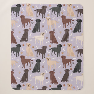 Labrador Retriever Paws en Botten Sherpa Blanket Deken