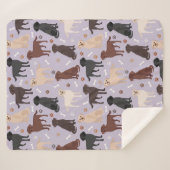 Labrador Retriever Paws en Botten Sherpa Blanket Sherpa Deken (Voorkant (horizontaal))
