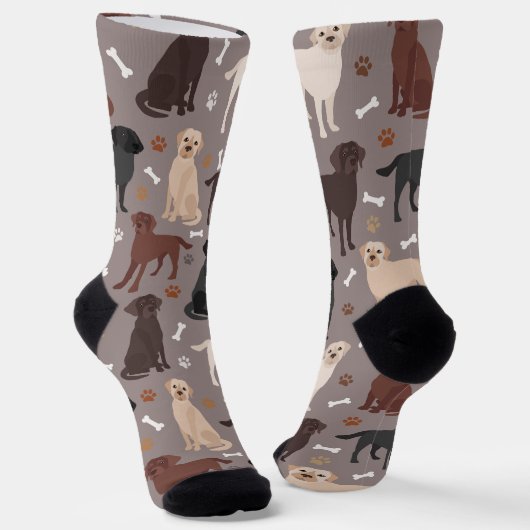 Labrador Retriever Paws en Botten Socks Sokken (Gebogen)