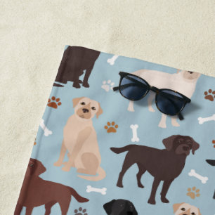 Labrador Retriever Paws en Botten Strandlaken