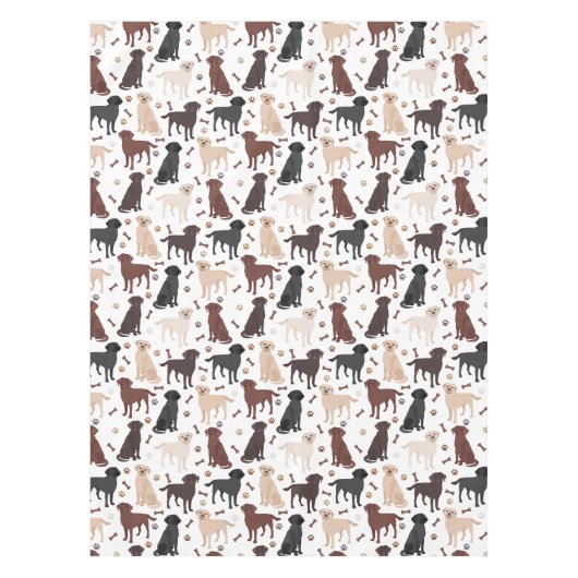 Labrador Retriever Paws en Botten Tablecloth Tafelkleed (Voorkant)