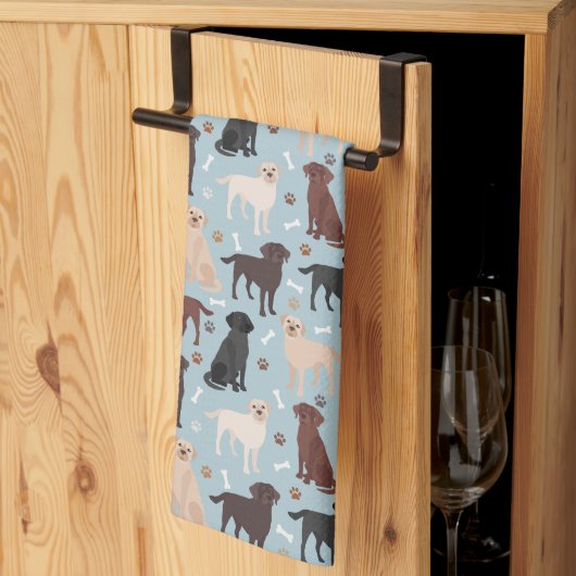 Labrador Retriever Paws en Botten Theedoek (Derde Gevouwen)