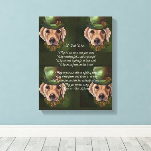 Labrador Retriever Poëzie Canvas Afdruk (Insitu (Houten vloer))