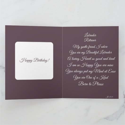 LABRADOR RETRIEVER POËZIE  KAART (Binnen)