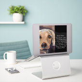 Labrador Retriever Poëzie Sticker (Laptop op bureau)