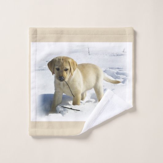 Labrador Retriever Puppy Christmas (Gant de toilette)