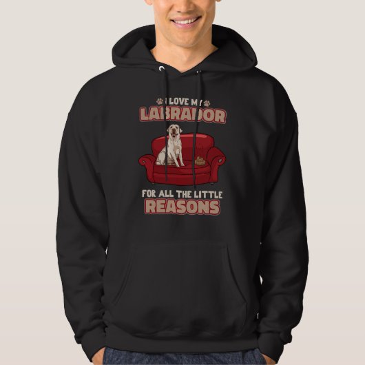 Labrador Retriever Puppy Dog Hoodie (Voorkant)
