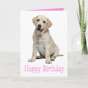 Labrador Retriever Puppy Gele Lab Hond Verjaardag Kaart