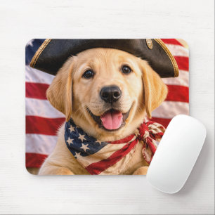 Labrador Retriever Puppy met een Driehoekige Hoed Muismat