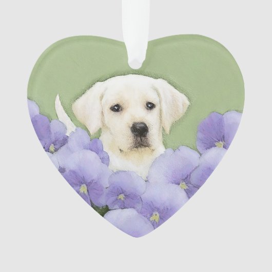 Labrador Retriever Puppy Painting Original Chien A (devant)