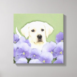 Labrador Retriever Puppy Painting Original Dog Art Canvas Afdruk