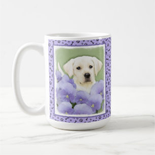 Labrador Retriever Puppy Painting Original Dog Art Koffiemok
