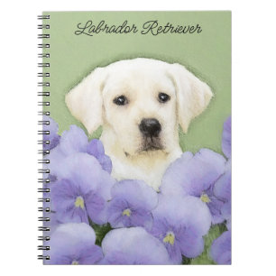 Labrador Retriever Puppy Painting Original Dog Art Notitieboek