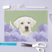 Labrador Retriever Puppy Painting Original Dog Art Tissuepapier (Craft)