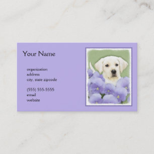 Labrador Retriever Puppy Painting Original Dog Art Visitekaartje