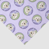 Labrador Retriever Puppy Schilderij Gele Hond Art Tissuepapier (Detail)