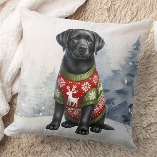 Labrador Retriever Puppy Vakantie Sweater Hond Kussen