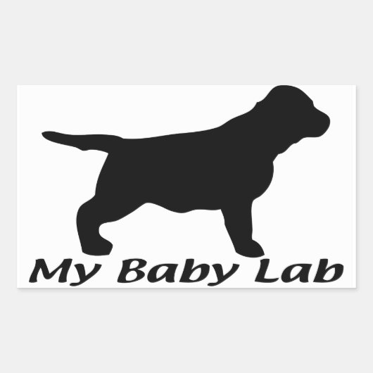 Labrador Retriever Rechthoekige Sticker (Voorkant)