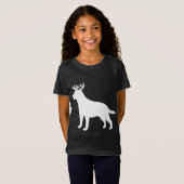 Labrador Retriever Rendier Kersthond T-shirt (Voorkant volledig)