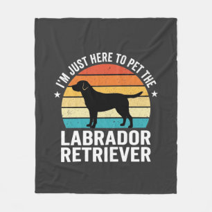 Labrador Retriever Retro Hond Aaien Fleece Deken