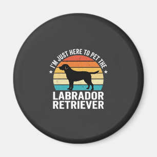 Labrador Retriever Retro Hond Aaien Magneet