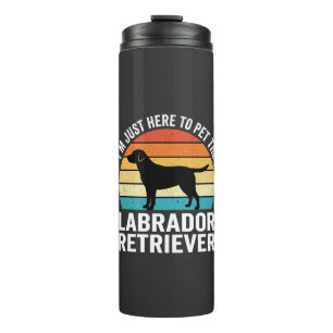 Labrador Retriever Retro Hond Aaien Thermosbeker