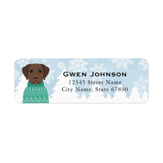 Labrador Retriever Return Address Labels (Voorkant)