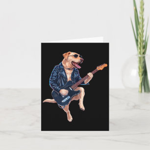 Labrador Retriever Rockster Gitarist Elektrische G Kaart
