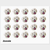 Labrador Retriever Ronde Sticker (Vel)