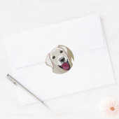 Labrador Retriever Ronde Sticker (Envelop)