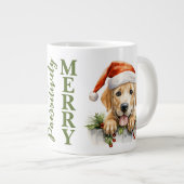 Labrador Retriever Santa Dog Kerstmis Puppy Grote Koffiekop (Voorkant rechts)