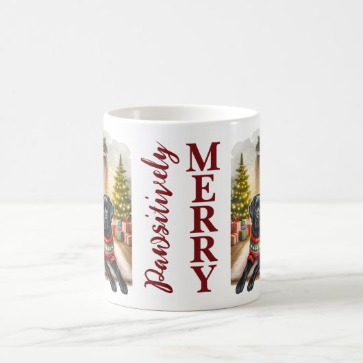 Labrador Retriever Schattige Hondenkerstboom Koffiemok (Center)